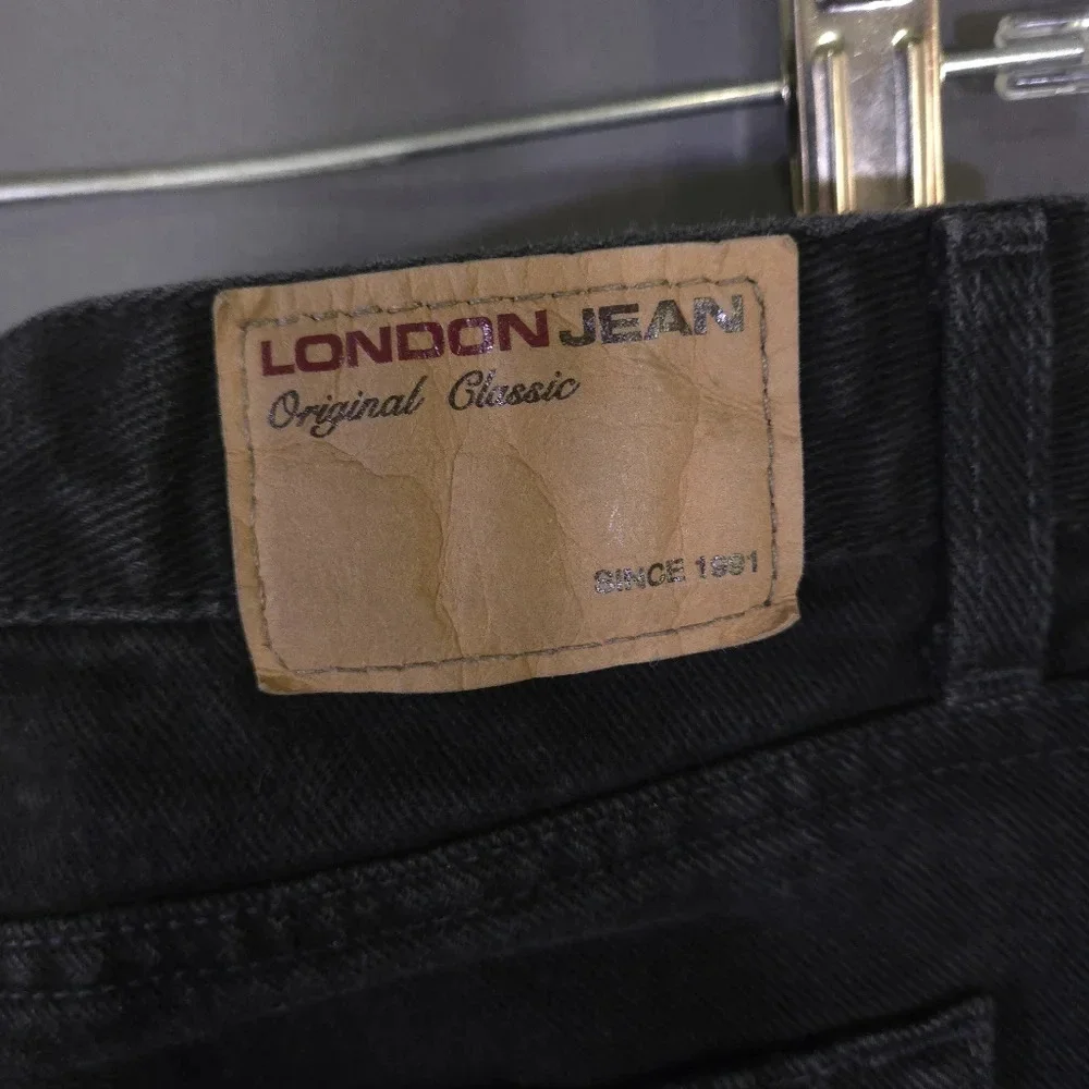 Vtg 90s London Jean‎ Original Classic Jeans Size 12 Black Goth Punk Grunge - Picture 6 of 8